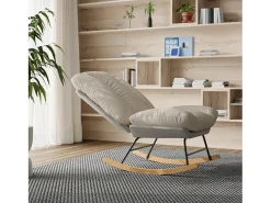 Mecedora tapizada con respaldo ajustable para sala de estar y dormitorio