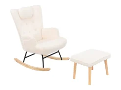 Mecedora Teddy, Chaise Longue con reposacabezas y reposapiés, 150 kg