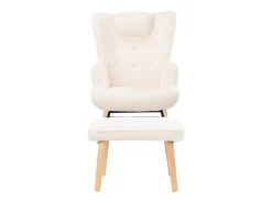 Mecedora Teddy, Chaise Longue con reposacabezas y reposapiés, 150 kg