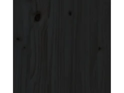 Megan Lynn Mueble de TV de madera maciza de pino negro 74x34x40 cm
