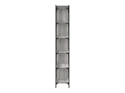 Merse Librería 6 estantes madera ingeniería gris Sonoma 76x32x192 cm