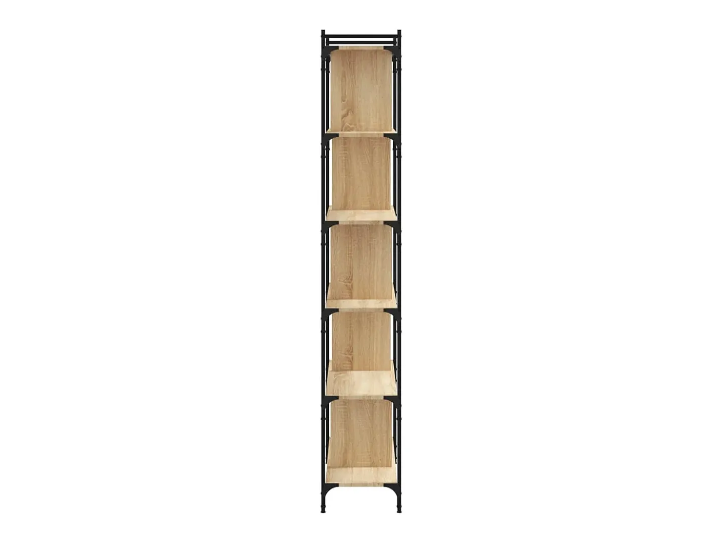 Merse Librería 6 estantes madera ingeniería roble Sonoma 76x32x192 cm