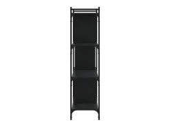 Merse Librería de 4 estantes madera de ingeniería negra 76x32x123 cm