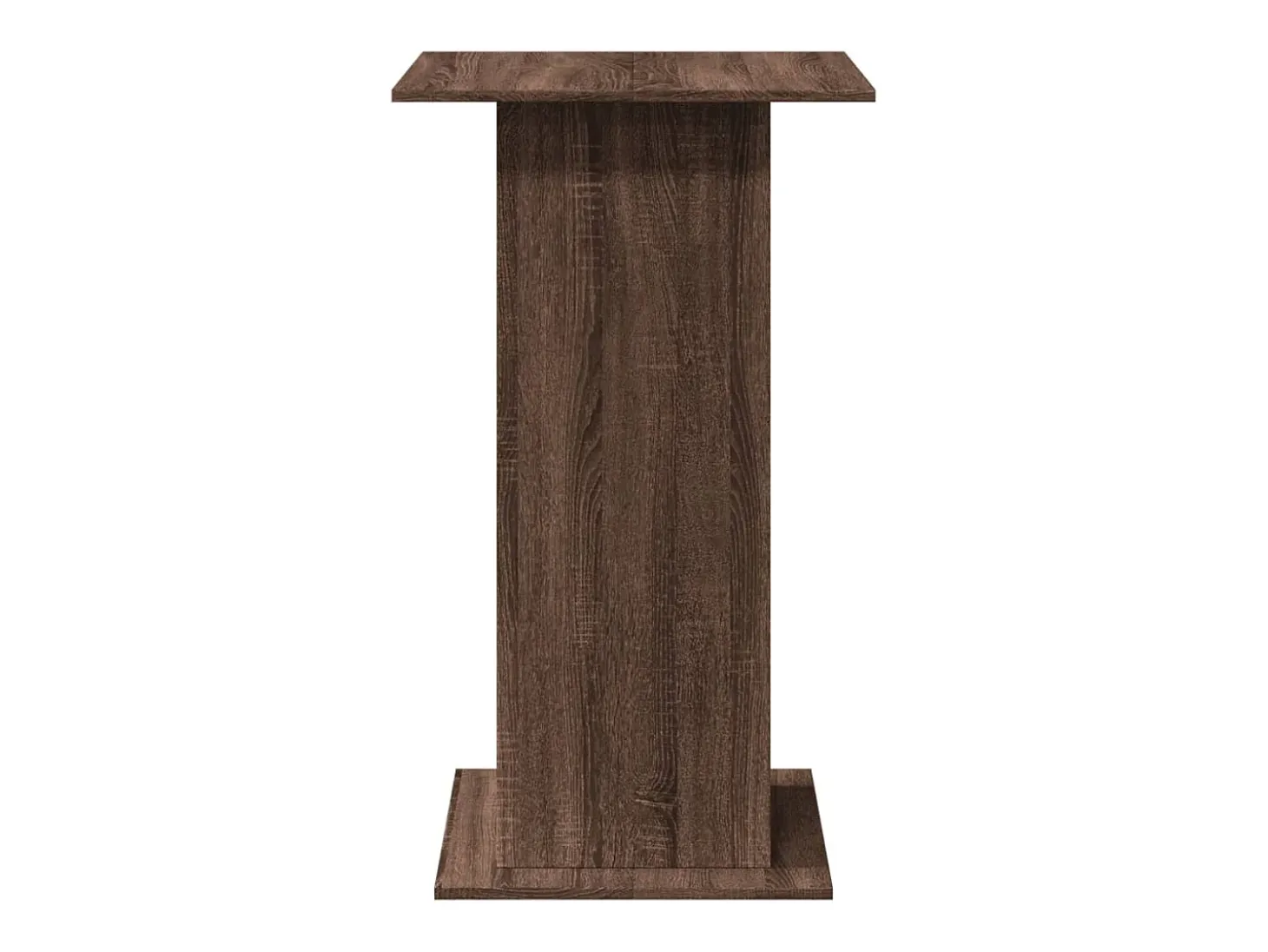 Mesa alta bar con almacenaje madera marrón roble 60x60x102 cm