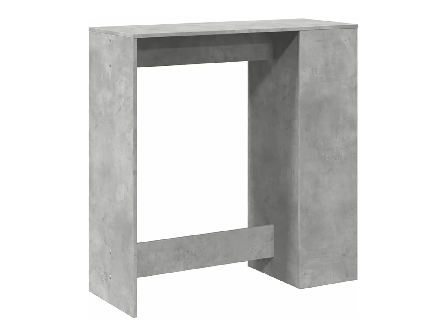Mesa alta bar con estantes madera gris hormigón 101x40x103,5 cm