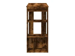 Mesa alta bar con estantes roble ahumado 102x50x103,5 cm