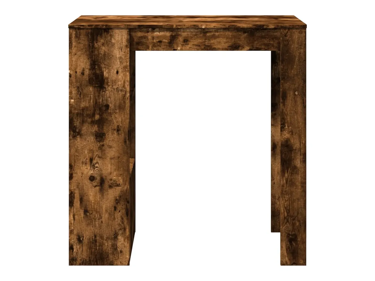 Mesa alta bar con estantes roble ahumado 102x50x103,5 cm