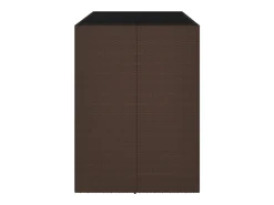 Mesa alta bar superficie vidrio ratán PE marrón 145x80x110 cm ES457948