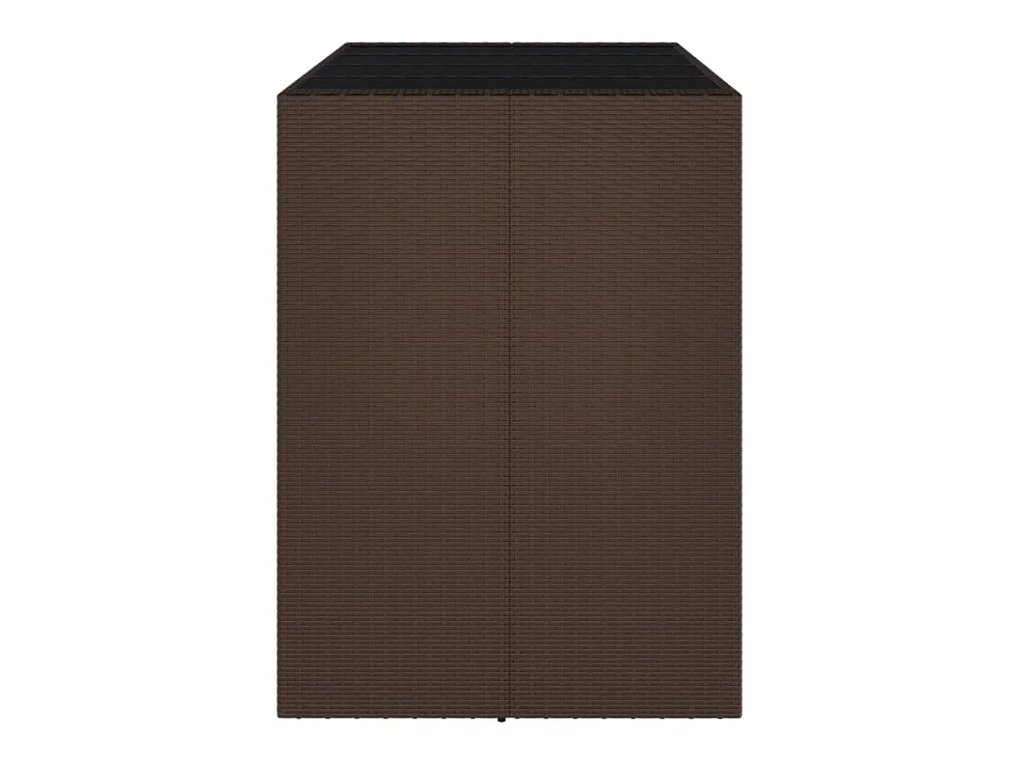 Mesa alta bar superficie vidrio ratán PE marrón 145x80x110 cm ES457948