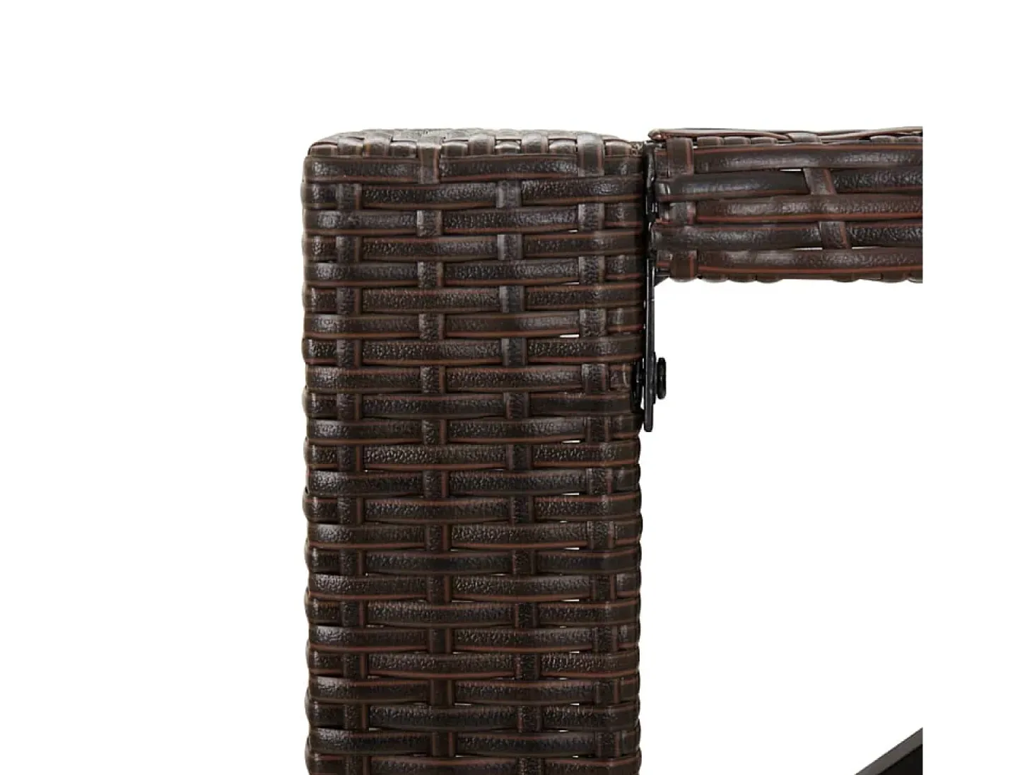 Mesa alta bar superficie vidrio ratán PE marrón 145x80x110 cm ES457948