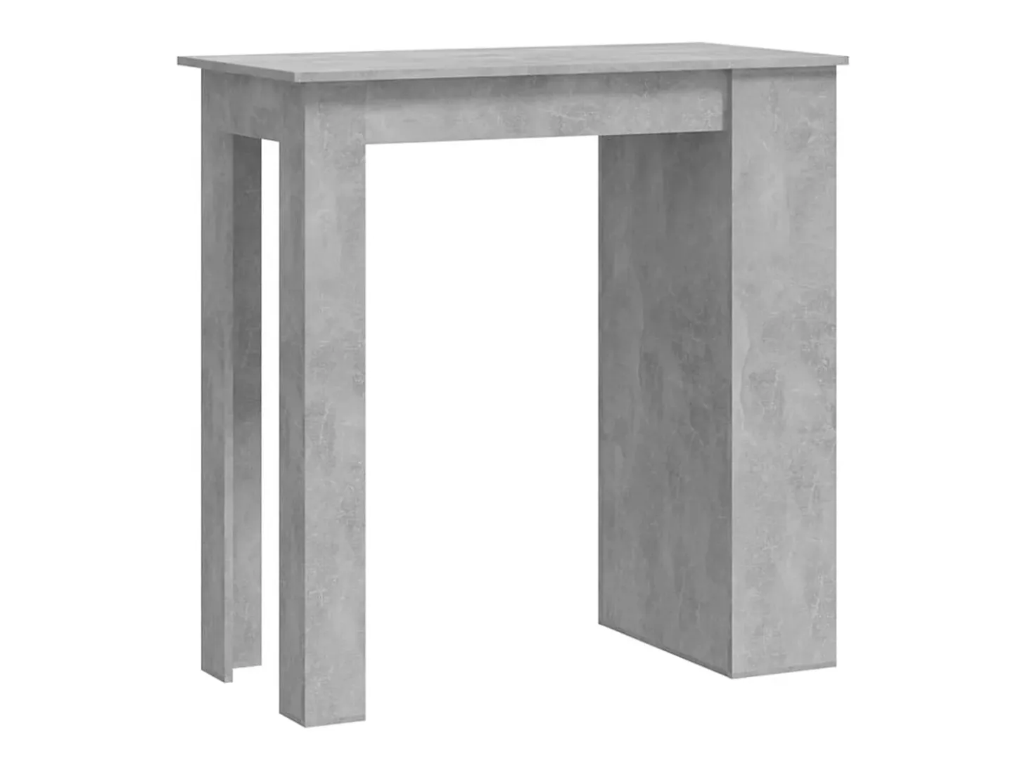 Mesa alta con estante almacenaje gris hormigón 102x50x103,5 cm ES672856