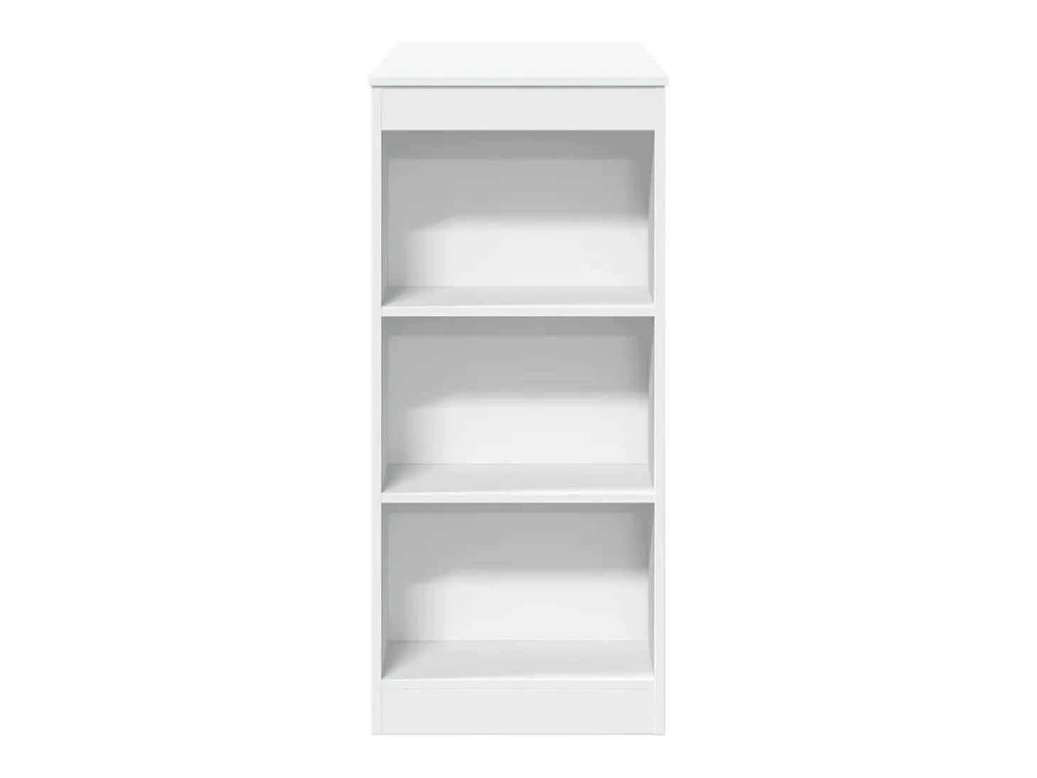 Mesa alta con estantes madera ingeniería blanca 95x47x103,5 cm