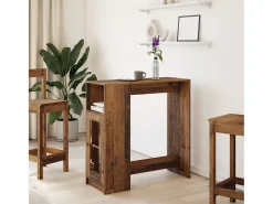 Mesa alta con estantes madera envejecida 101x40x103,5 cm