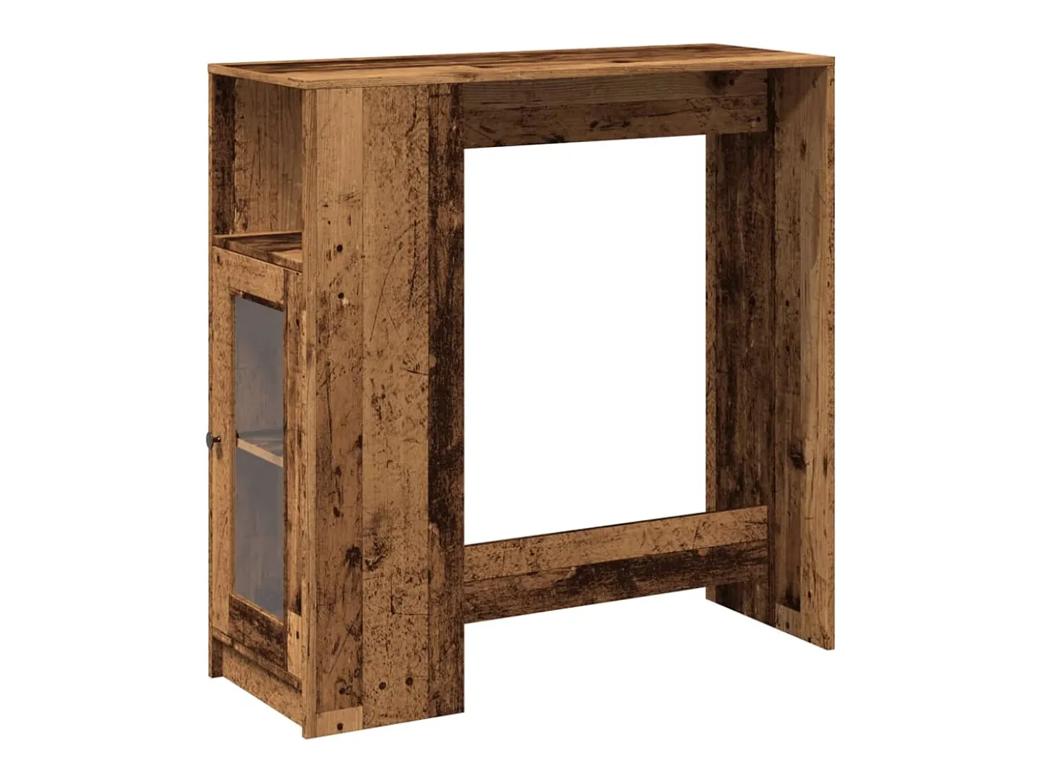 Mesa alta con estantes madera envejecida 101x40x103,5 cm