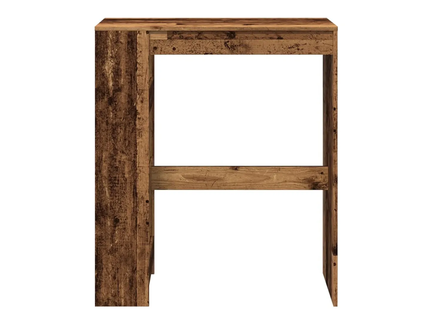 Mesa alta con estantes madera envejecida 90x40x103,5 cm