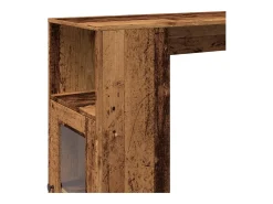 Mesa alta con estantes madera envejecida 101x40x103,5 cm