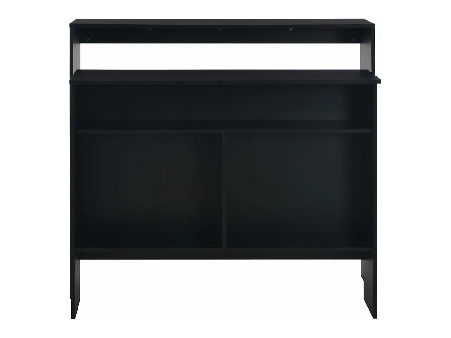 Mesa alta de bar con 2 tableros negro 130x40x120 cm ES467990