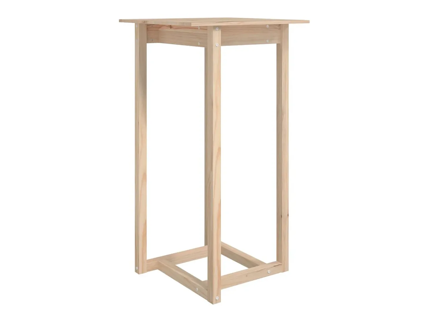 Mesa alta de bar de madera maciza de pino 60x60x110 cm ES921942