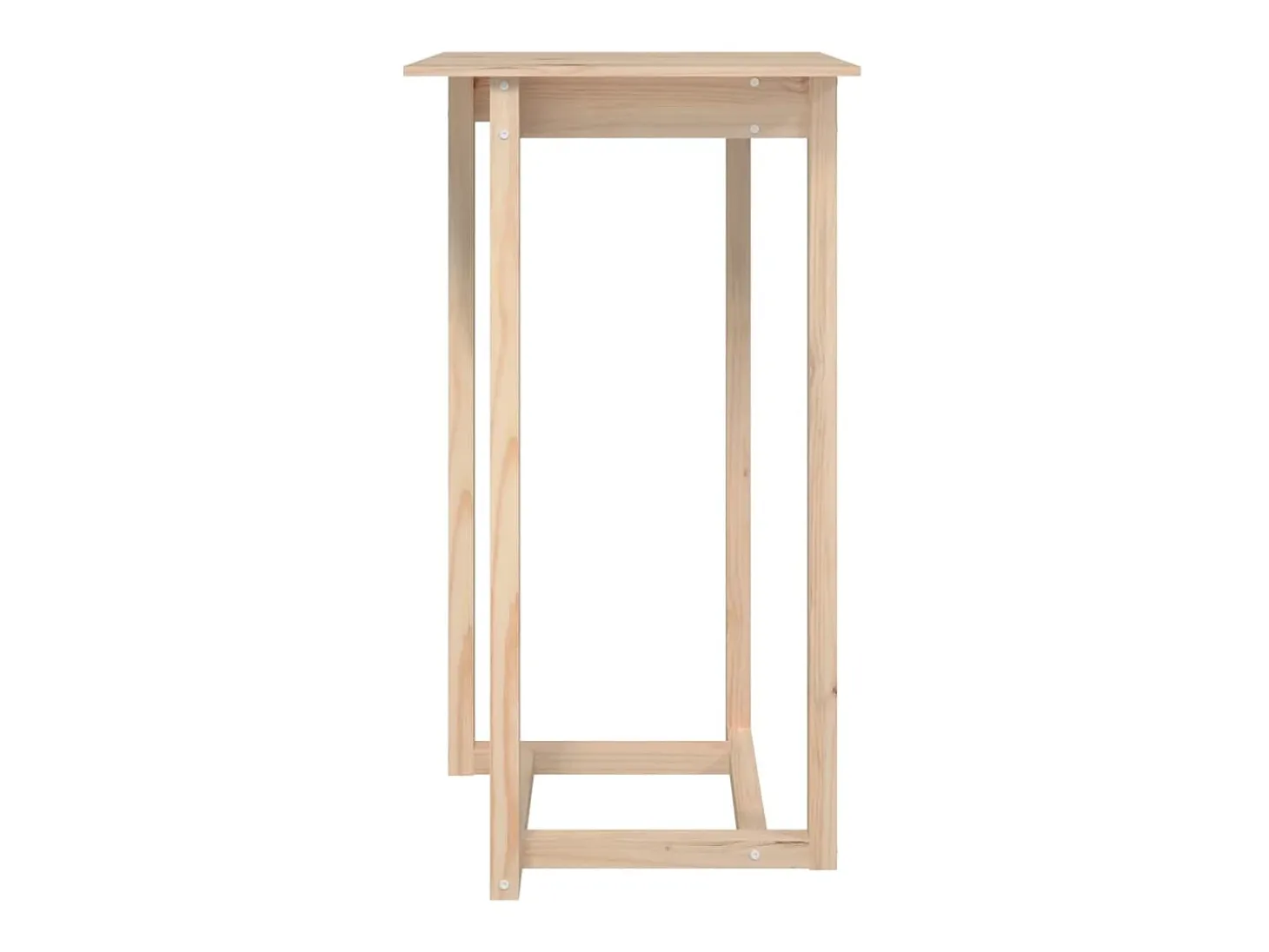 Mesa alta de bar de madera maciza de pino 60x60x110 cm ES921942