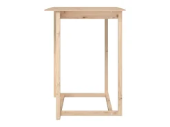 Mesa alta de bar de madera maciza de pino 80x80x110 cm ES808644