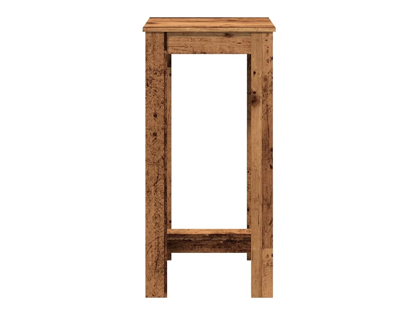 Mesa alta de bar madera de ingeniería envejecida 51x50x103,5 cm
