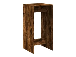 Mesa alta de bar madera ingeniería roble ahumado 51x50x103,5 cm