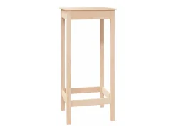 Mesa alta de bar madera maciza de pino 50x50x110 cm