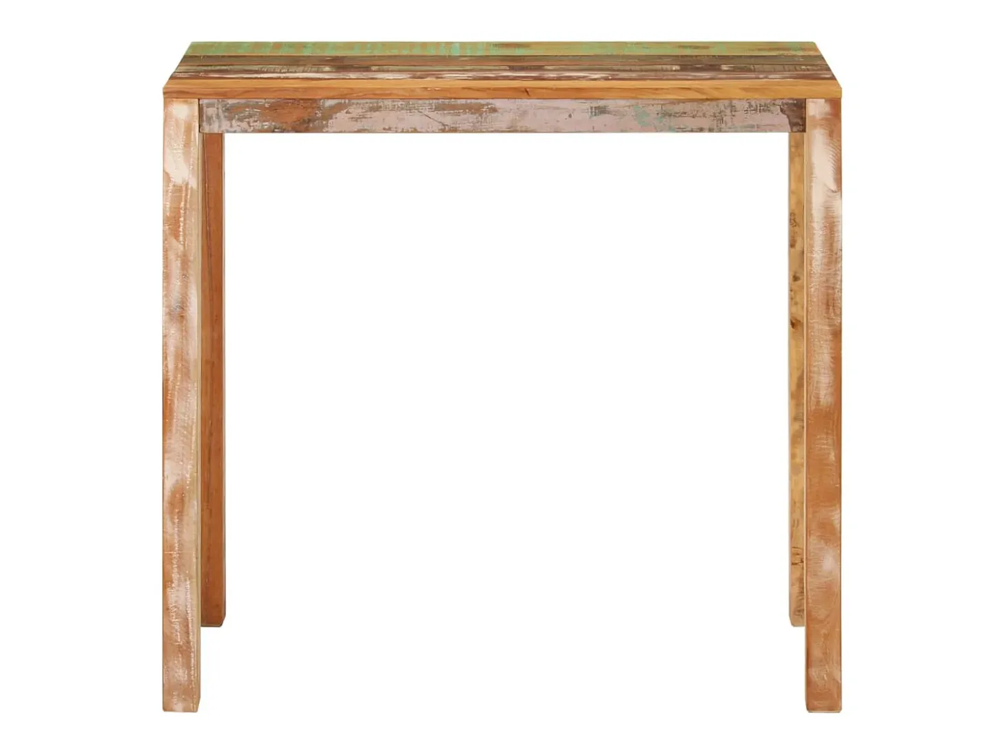 Mesa alta de bar madera maciza reciclada 112x55x108 cm