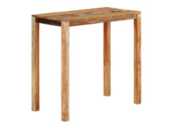 Mesa alta de bar madera maciza reciclada 112x55x108 cm