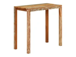 Mesa alta de bar madera maciza reciclada 112x55x108 cm
