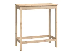 Mesa alta de bar madera maciza de pino 100x50x110 cm ES556541