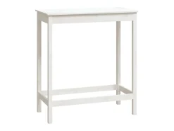 Mesa alta de bar madera maciza de pino blanco 100x50x110 cm ES520584