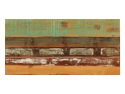 Mesa alta de bar madera maciza reciclada 112x55x108 cm