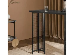 Mesa Alta de Bar Mesa alta de comedor con 3 Baldas 120 x 50 x 105 cm FWT100-SCH SoBuy ES