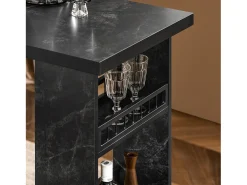 Mesa Alta de Bar Mesa alta de comedor con 3 Baldas 120 x 50 x 105 cm FWT100-SCH SoBuy ES