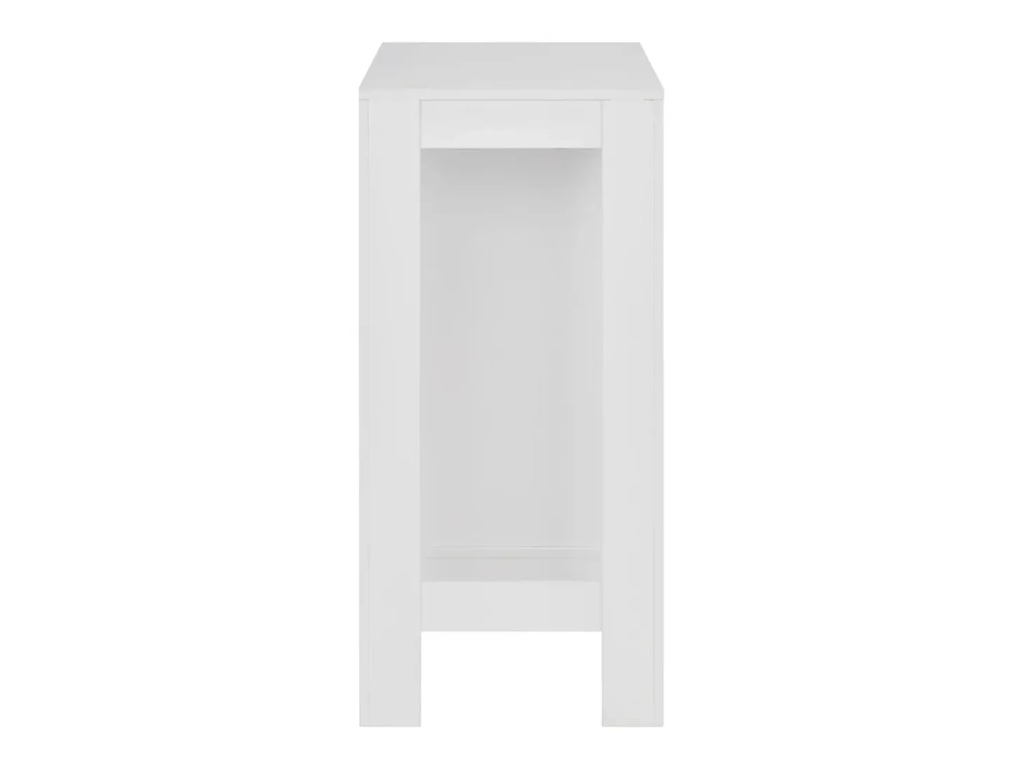 Mesa alta de cocina con estantería blanco 110x50x103 cm