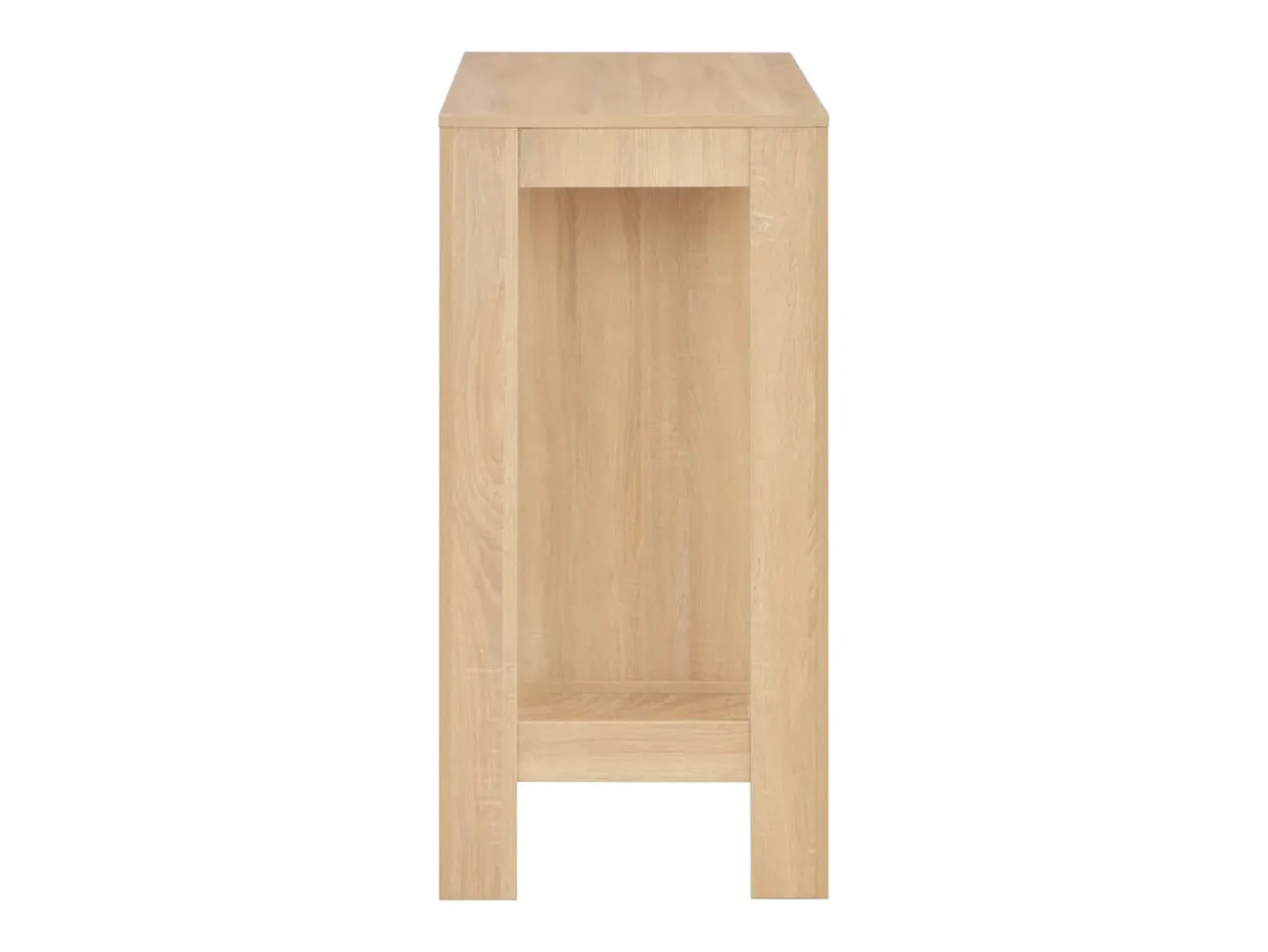 Mesa alta de cocina con estantería color roble 110x50x103 cm ES612620