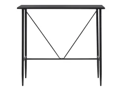 Mesa alta de cocina MDF negro 120x60x110 cm ES787079