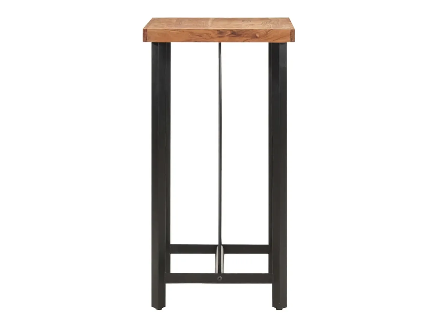 Mesa alta de hierro y madera maciza de acacia 55x55x107 cm ES438267