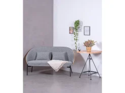 Mesa alta industrial en madera de haya y acero lacado (60x60cm) - Amadeus - Haya natural