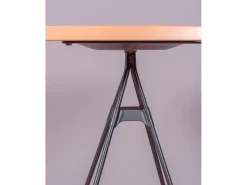 Mesa alta industrial en madera de haya y acero lacado (60x60cm) - Amadeus - Haya natural