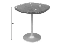 Mesa auxiliar - marrón Cristal - 53 x 42 cm - DARI