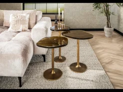 Mesa auxiliar - oro Cristal - 53 x 42 cm - DARI