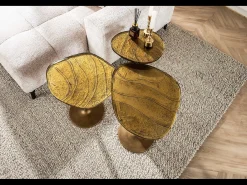Mesa auxiliar - oro Cristal - 38 x 33 cm - DARI