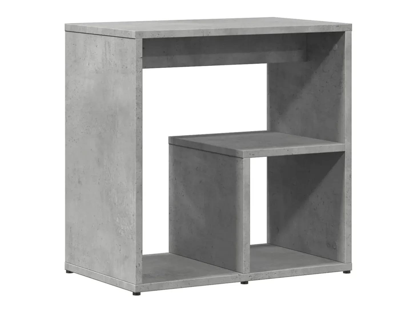 Mesa auxiliar 2 uds madera ingeniería gris hormigón 50x30x50 cm