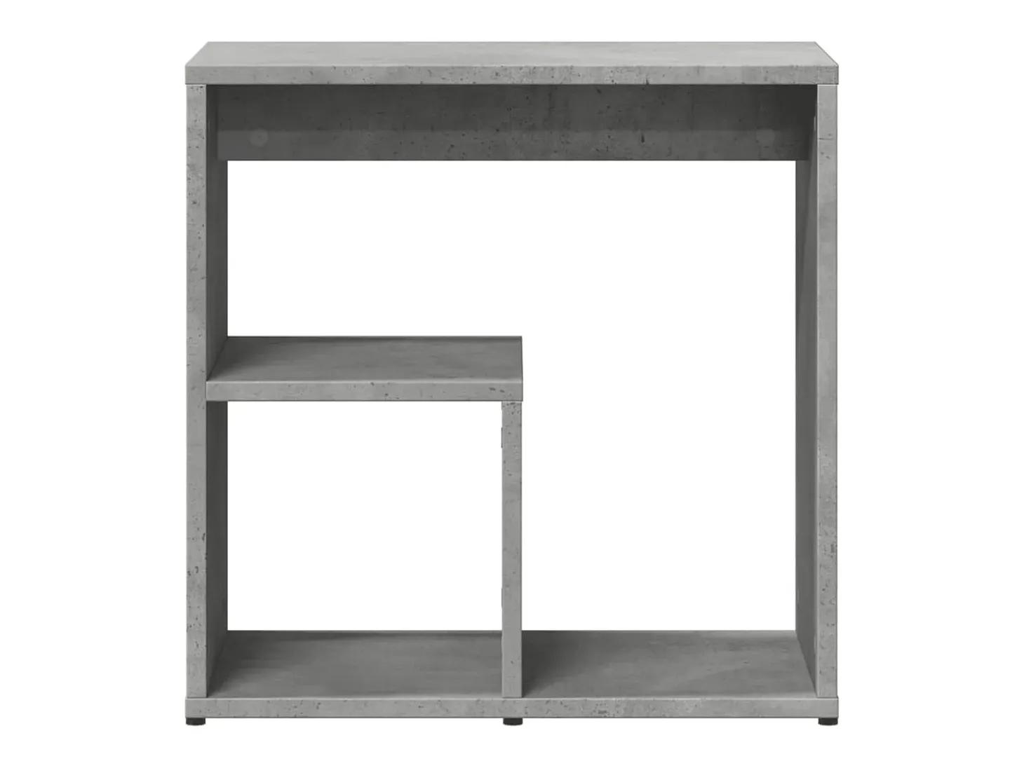 Mesa auxiliar 2 uds madera ingeniería gris hormigón 50x30x50 cm