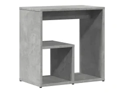 Mesa auxiliar 2 uds madera ingeniería gris hormigón 50x30x50 cm