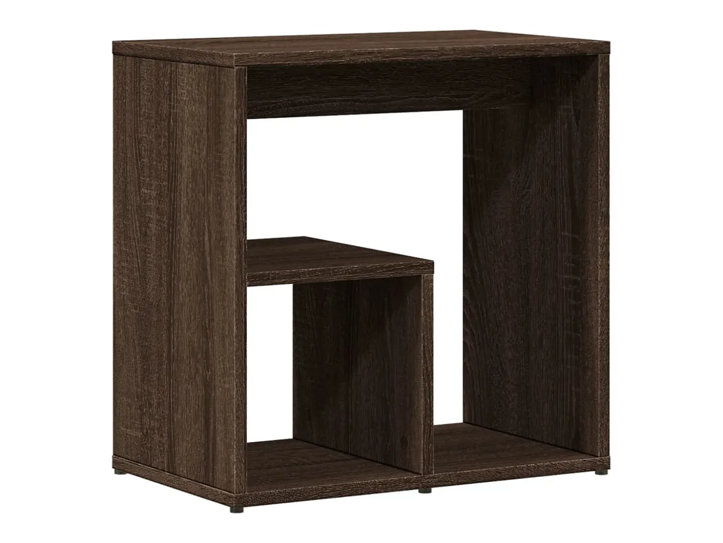 Mesa auxiliar 2 uds madera ingeniería marrón roble 50x30x50 cm