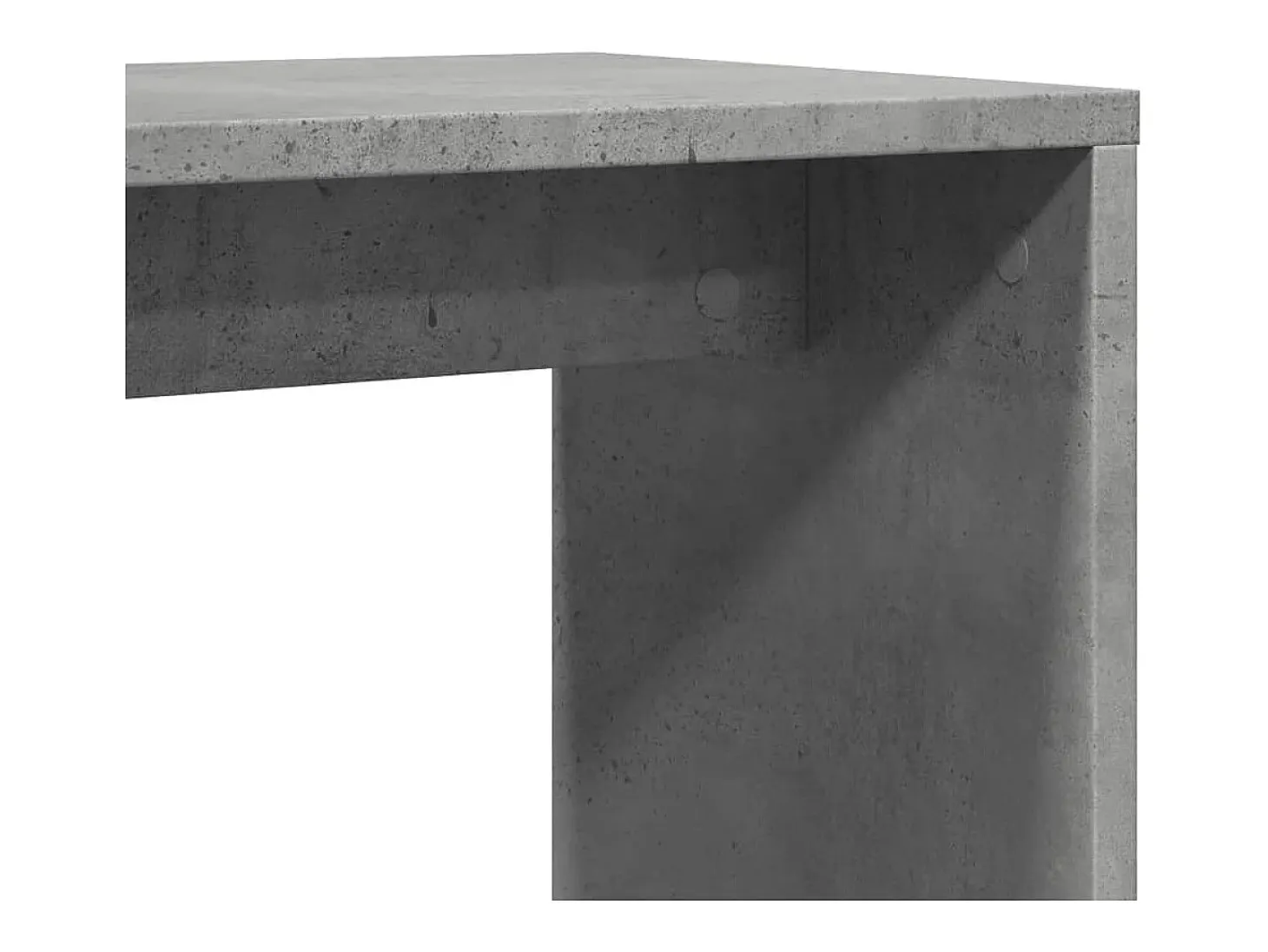 Mesa auxiliar 2 uds madera ingeniería gris hormigón 50x30x50 cm