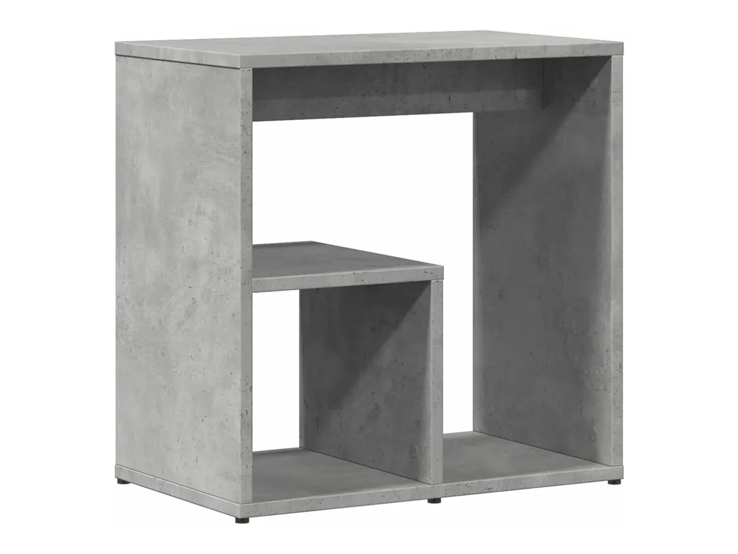 Mesa auxiliar 2 uds madera ingeniería gris hormigón 50x30x50 cm